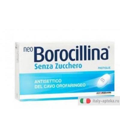 NeoBorocillina Antisettico cavo orofaringeo senza zucchero 16 pastiglie