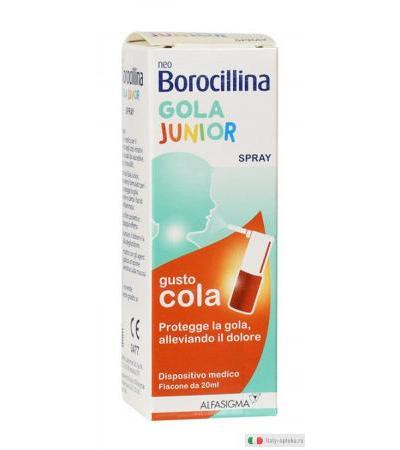 NeoBorocillina Gola Junior spray gusto cola protegge la gola 20ml