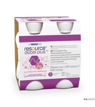 Nestle Resource Diabet Plus gusto Fragola 800ml