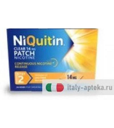 NiQuitin 14mg/24 ore Cerotti Transdermici con nicotica Fase 2 per smettere di fumare 7 cerotti