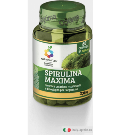 Optima Colours of Life Spirulina Maxima ricostituente 60 compresse