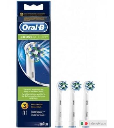 Oral-B CrossAction Testine di ricambio 3 pezzi