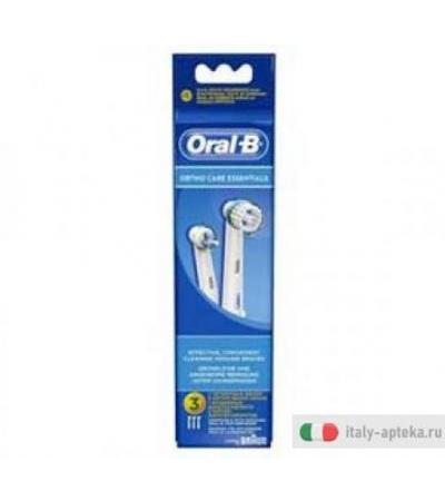 Oral-B Testine di ricambio Ortho Care Essentials 1 testina interspace e 2 testine ortodontiche