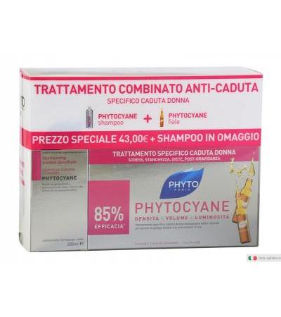 Phyto Cofanetto Trattamento Anti-Caduta Donna Phytocyane shampoo + Phytocyane fiale