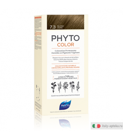 PhytoColor Colorazione Permanente a base di pigmenti vegetali n.7.3 Biondo Dorato