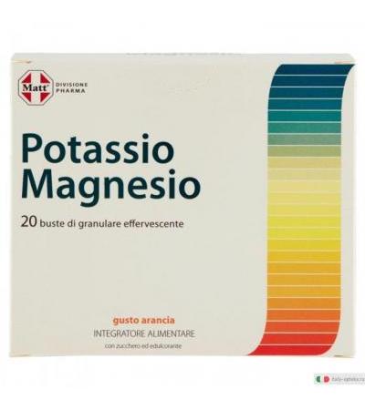 Potassio Magnesio gusto arancia 20 buste di granulare effervescente
