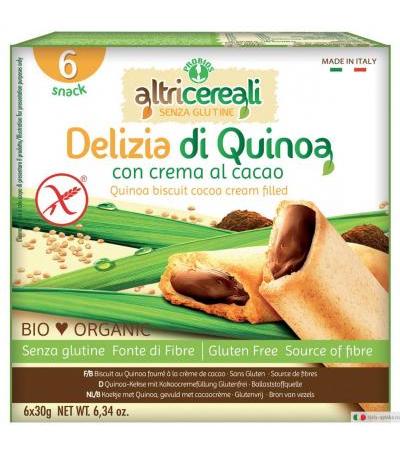Probios Altricereali Delizia di Quinoa con crema al cacao biscotti senza glutine 180g