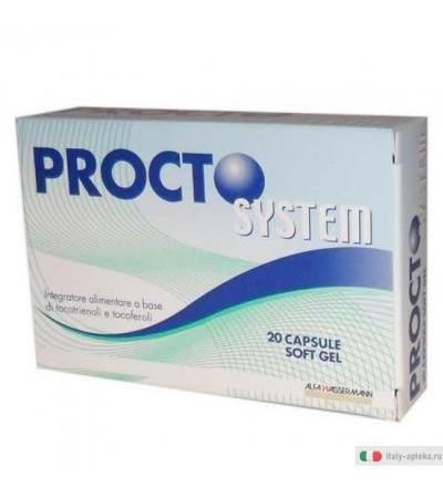Procto System benessere antiemorroidale 20 soft gel