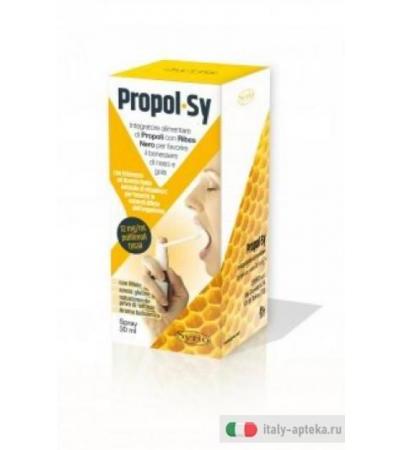 Propol Sy integratore alimentare di Propoli con Ribes Nero per favorire il benessere di naso e gola spray 30 ml