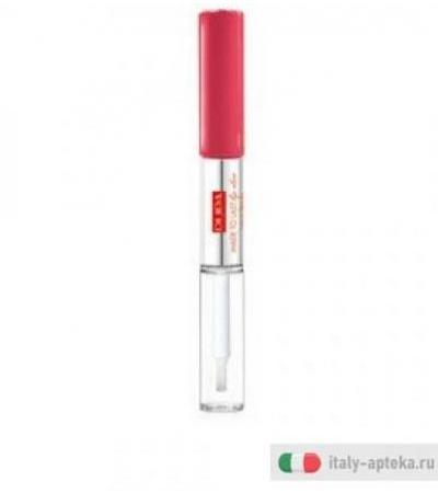 Pupa Made to Lip Duo Rossetto liquido Colore&Topcoat waterproof n. 007 Coral Sunrise