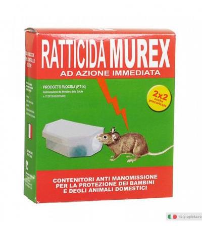 Ratticida Murex ad azione IMMEDIATA esca in blocchetti per topi 2x2 esche prevaricate