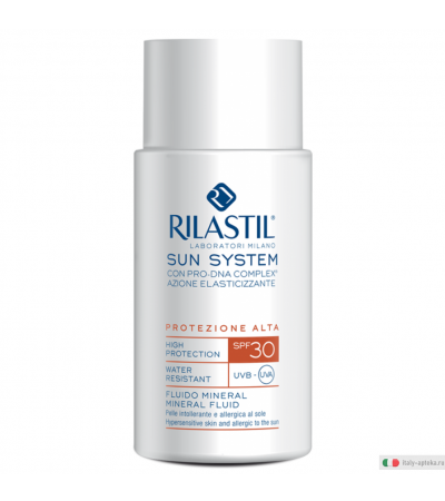 Rilastil Sun System SPF30+ Fluido Mineral per pelle intollerante e allergica al sole 50ml