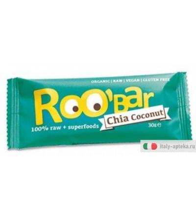 Roo'bar barretta chia e cocco Bio 100% cruda 30gr