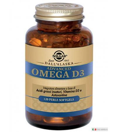 Solgar Advanced omega d3 olio di salmone selvatico d'Alaska 120 perle