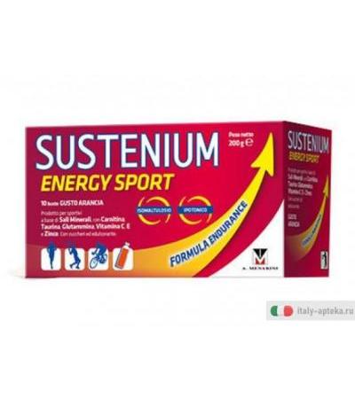 Sustenium Energy Sport allenamento intenso 10 bustine gusto arancia
