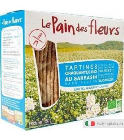 Tartine Bio tostate al grano saraceno senza sale Le Pain des fleurs senza glutine