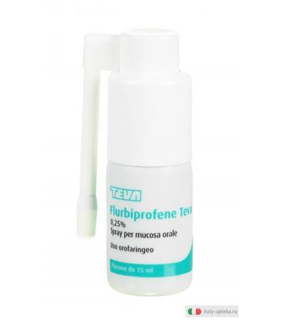 TEVA Flurbiprofene 0,25% spray per mucosa orale 15 ml