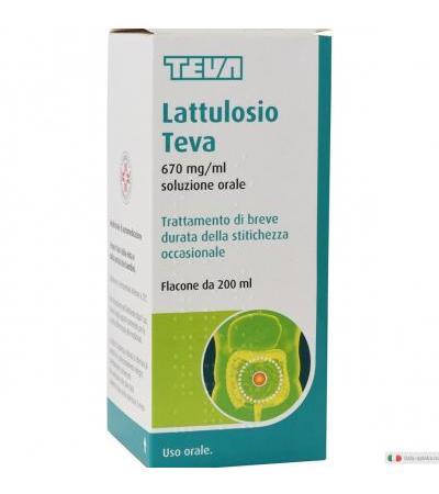 Teva Lattulosio 670mg/l soluzione orale flacone da 200ml stitichezza occasionale