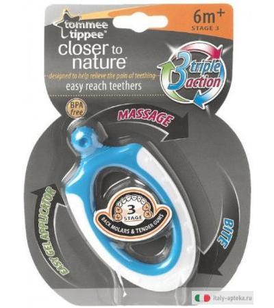 Tommee tippee Closer to nature massaggiagengive 3 in 1 6m+