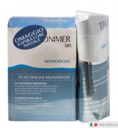 Tonimer Lab soluzione isotonica sterile 30 flaconcini monodose + aspiratore nasale in omaggio