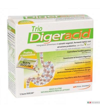 Trio Digeracid utile per la digestione e per il transito intestinale 12 buste