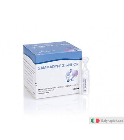 Unda Gammadyn ZN-NI-CO Medicinale Omeopatico 30 fiale orali