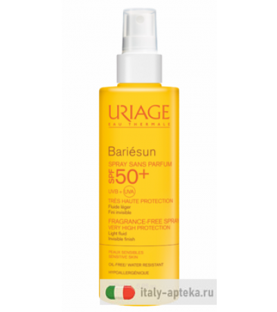 Uriage Bariésun Spray Sans Parfum SPF50+ spray alta protezione senza profumo 200ml