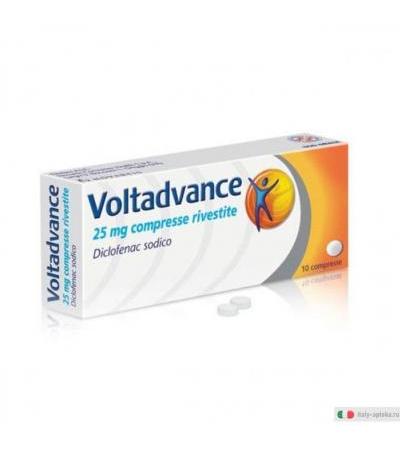 Voltadvance 10 compresse rivestite 25mg diclofenac sodico dolore