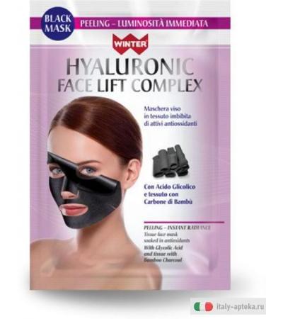 WINTER Hyaluronic Face Lift Complex BLACK MASK Peeling luminosità immeditata 25 ml
