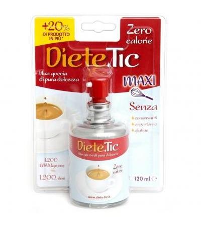 DIETE TIC MAXI 120 ml DOLCIFICANTE LIQUIDO zero calorie senza glutine 1200 maxigocce