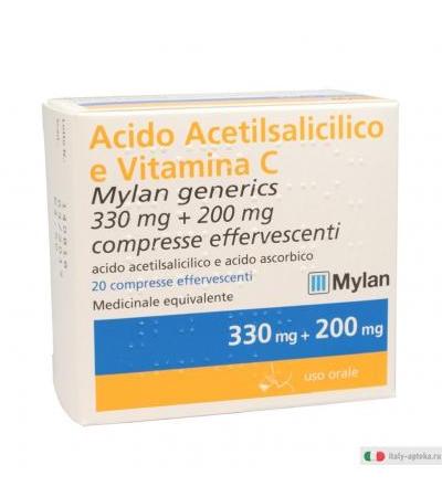 Acido AcetilSalicilico Vitamina C Mylan* 20cpr