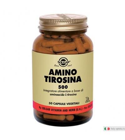 Amino Tirosina 500 Solgar 50 Capsule Vegetali