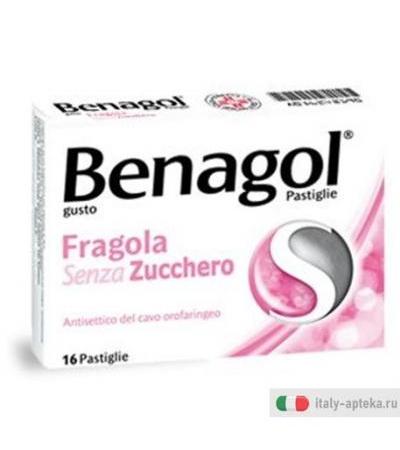 Benagol Aroma Fragola Senza Zucchero 16 pastiglie