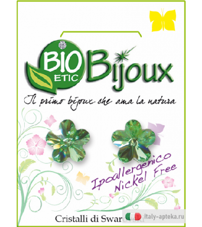 Bio Bijoux Orecchino Fiore 6mm Peridot