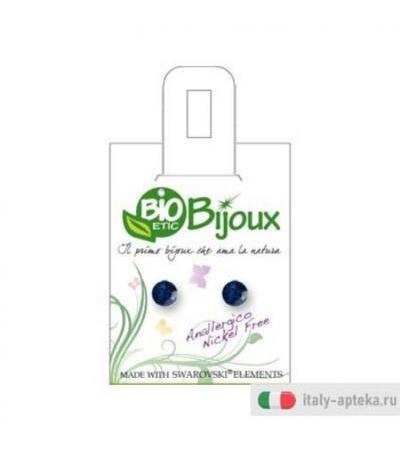 Bioetic Orecchino Carre 6mm Indicolite
