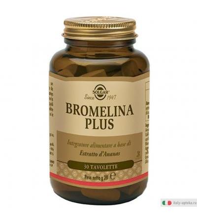 Bromelina Plus Solgar 30 Tavolette