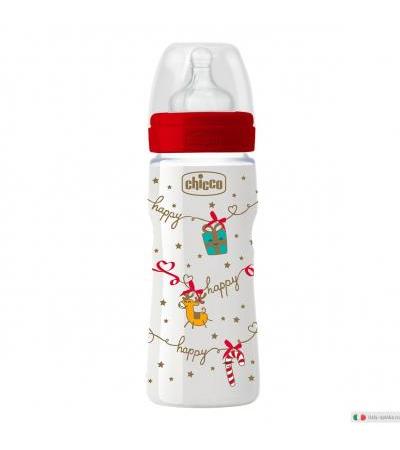 Chicco Biberon Benessere Silicone Natale 350ml