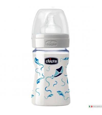 Chicco Biberon Nature Vetro Deco Boy Silicone 150ml