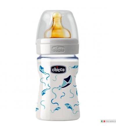 Chicco Biberon Nature Vetro Deco Caucciù Boy 150ml