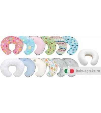 Chicco Boppy Cuscino Con Fodera Cotone Blue Whales