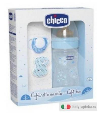 Chicco Set Regalo Biberon Benessere Boy Tettarella Silicone