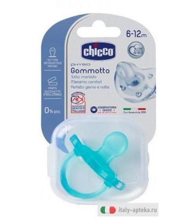 Chicco Succhietto Physio Silicone Azzurro 6-12m