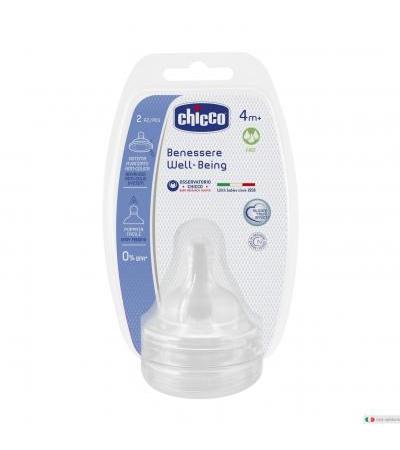 Chicco Tettarella Benessere 1 Foro Silicone 2 Pezzi