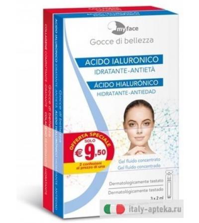 My Face Gocce Di Bellezza Acido Ialuronico 3 Fiale + Collagene 3 Fiale