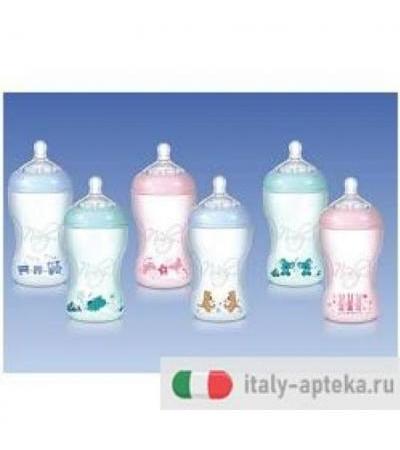 NUBY NT BIB 330ML PP AZZ TET M
