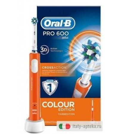 OralB Pro 600 Arancio Crossaction