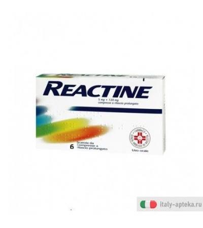 Reactine 6 Compresse 5mg + 120mg Rilascio Prolungato