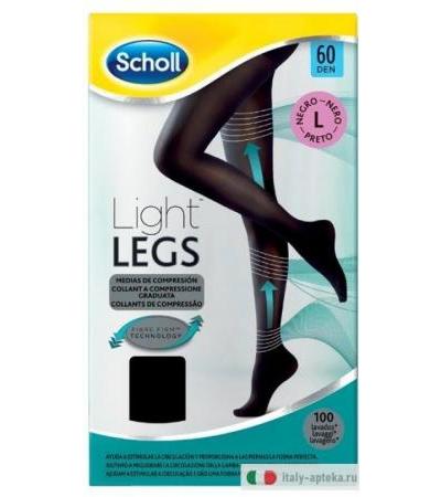 Scholl Light Legs Collant 20 Denari Taglia L Nero
