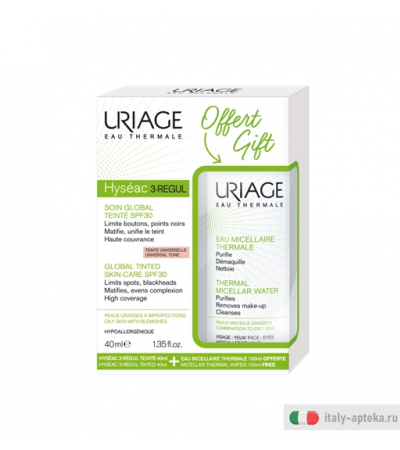 Uriage Kit Hyséac 3-Regul 40ml + Eau Micellaire Thermale 100ml