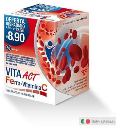 Vita Act Ferro + Vitamina C 60 Capsule